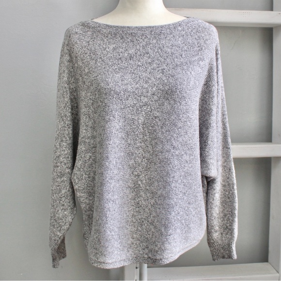 Ralph Lauren Sweaters - Ralph Lauren Women's Gray Dolman Long Sleeve Boatneck Knit Sweater Size Large